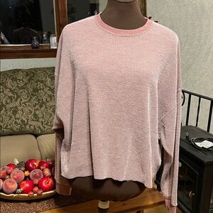 Nike Light Pink Women's Ribbed Sweatshirt